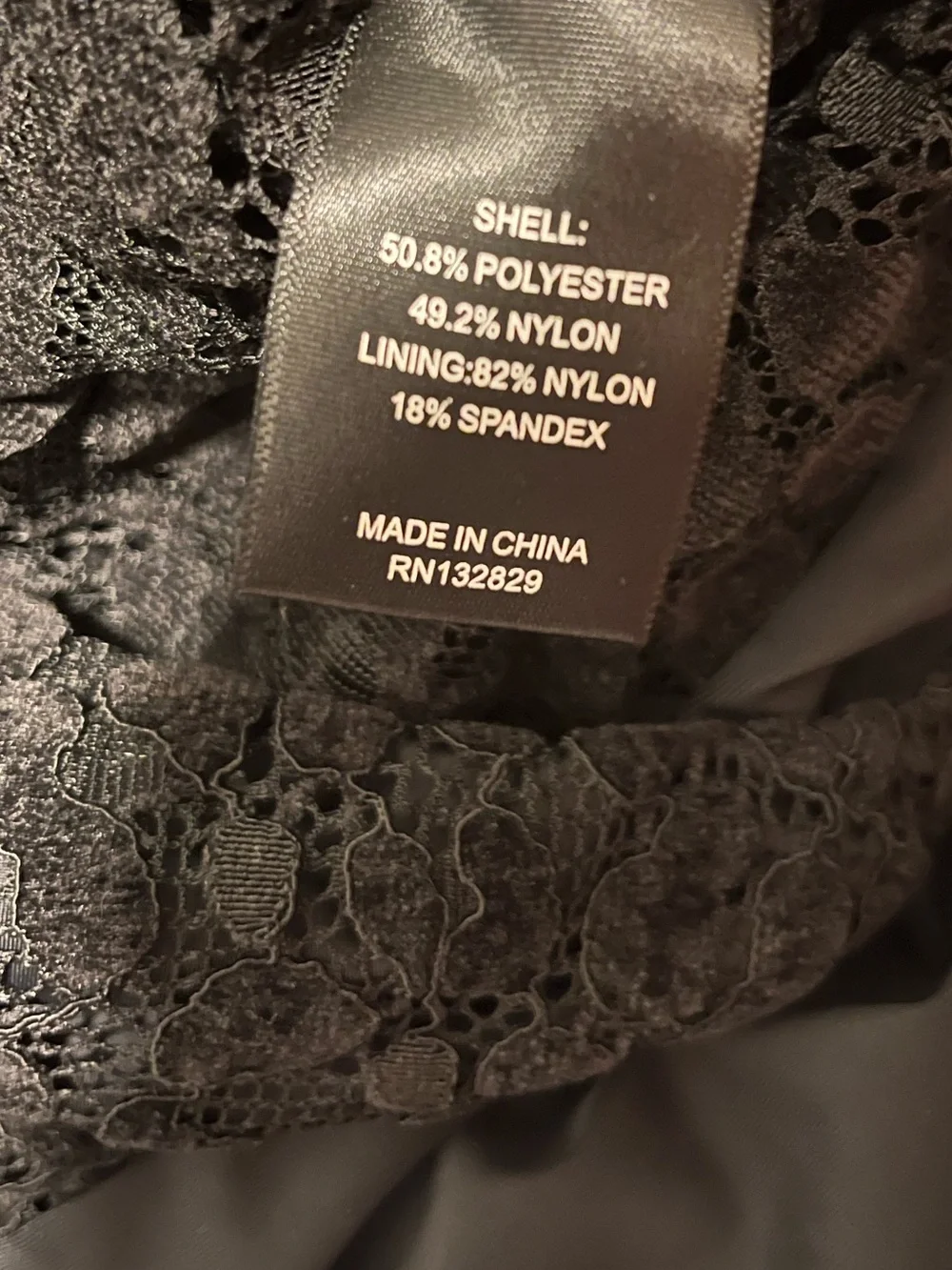 Michael Costello x Revolve Black Lace Long-Sleeve Bodysuit